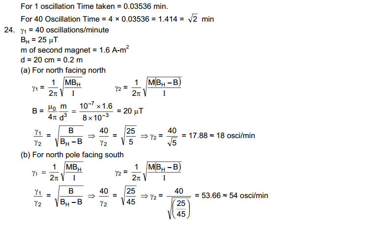 Permanent Magnets HC Verma Concepts of Physics Solutions