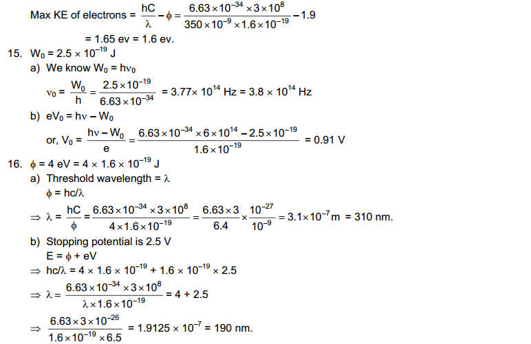 Photo Electric Effect hc verma solutions download