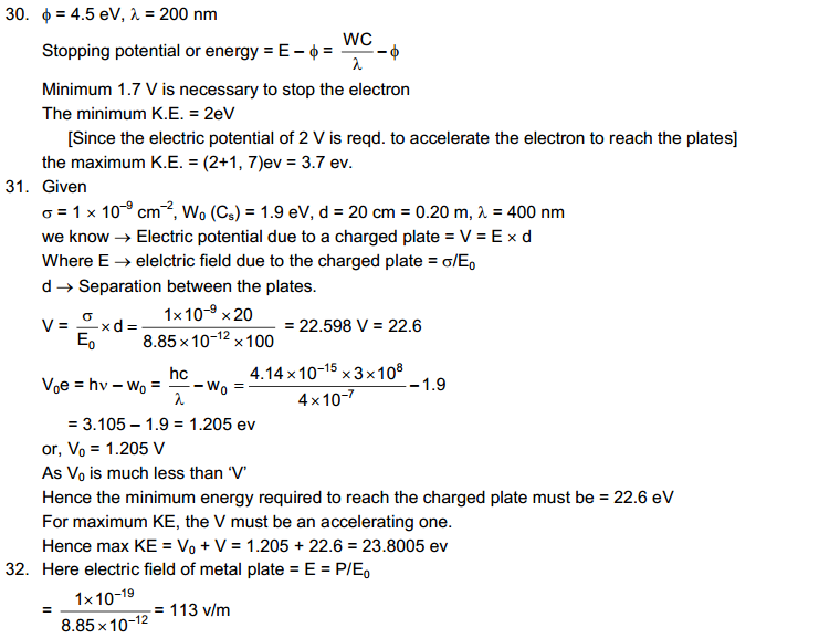 Photo Electric Effect HC Verma Very Short Answer Type Solutions