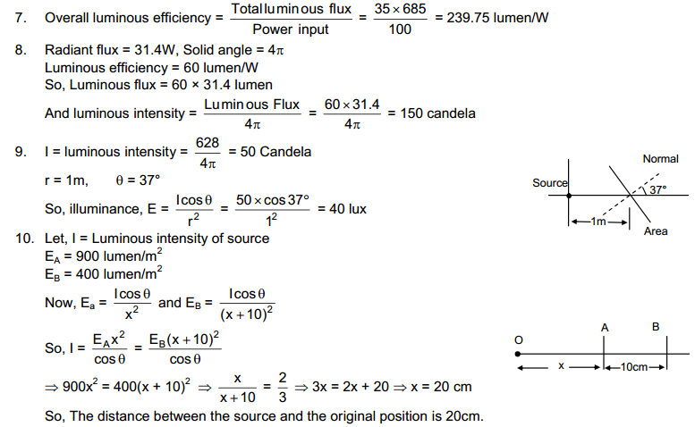Photometry HC Verma Concepts of Physics Solutions