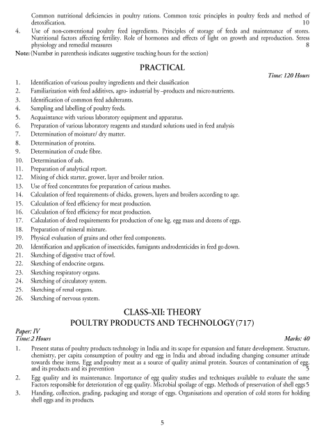  Poultry Farming Syllabus 