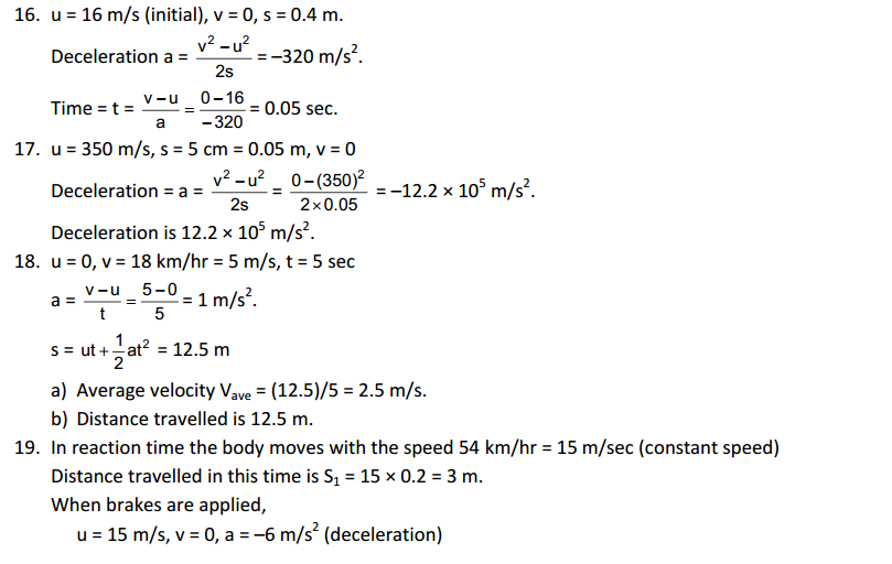 Rest and Motion Kinematics HC Verma Part 1 Concepts of Physics Solutions