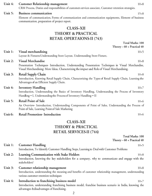  Retail Syllabus 