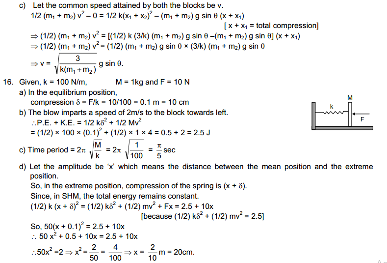 Simple Harmonic Motion HC Verma Concepts of Physics Solutions Chapter 12