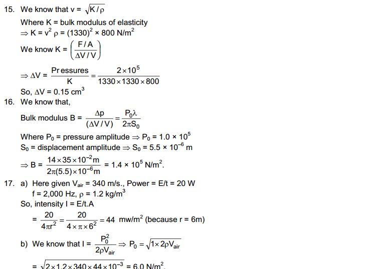 Sound Waves HC Verma Concepts of Physics Solutions