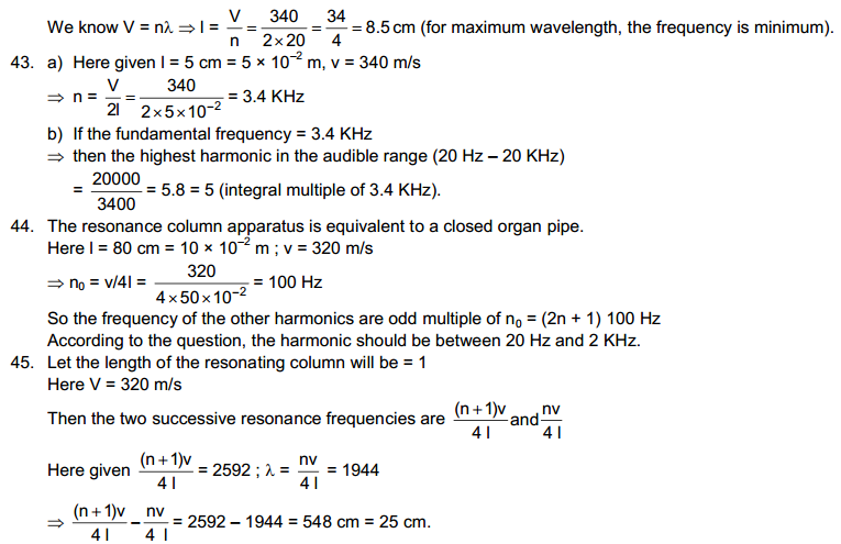 Sound Waves HC Verma Concepts of Physics Solutions
