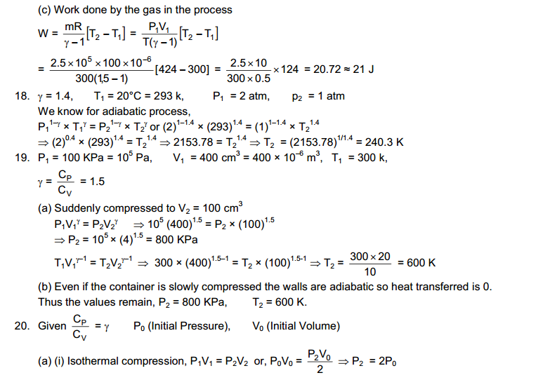 Specific Heat Capacities of Gases HC Verma Concepts of Physics Solutions