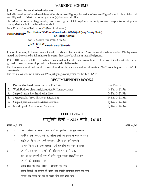  Stenography and Computer Applications Syllabus 