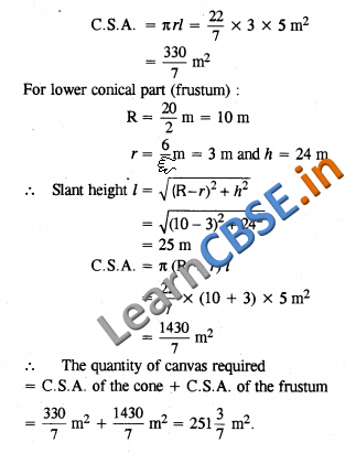 CBSE Class 10 Surface Areas and Volumes Solutions LAQ