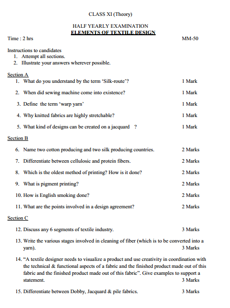  Textile Design Syllabus