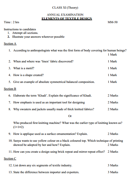   Textile Design Syllabus