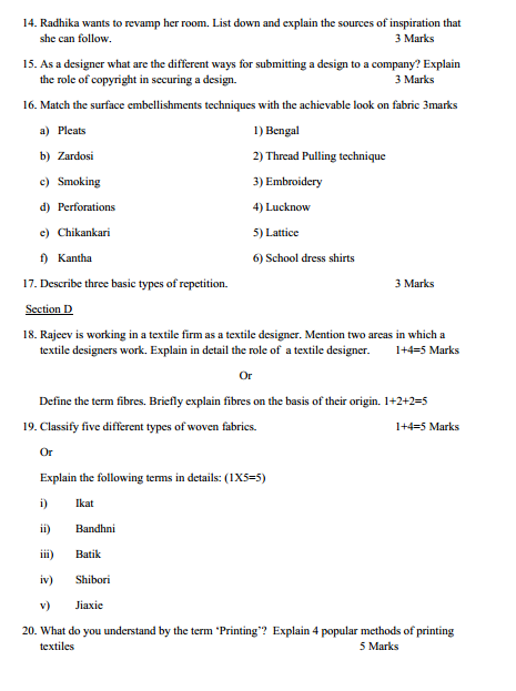  Textile Design Syllabus 