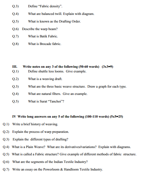  Textile Design Syllabus 