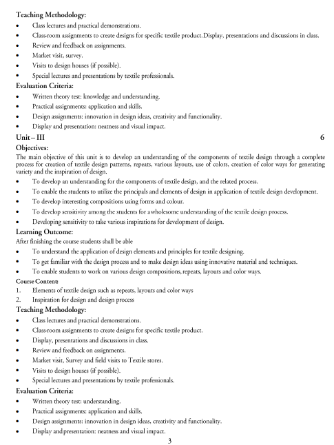  Textile Design Syllabus 