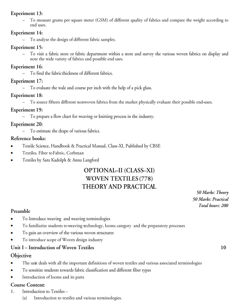  Textile Design Syllabus 