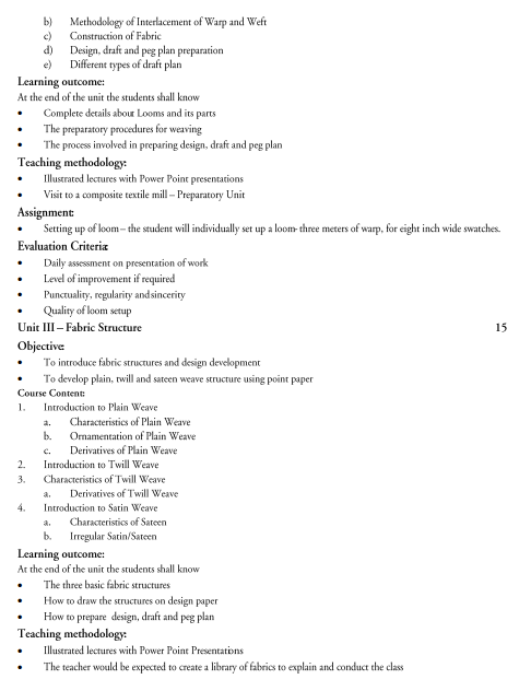  Textile Design Syllabus 