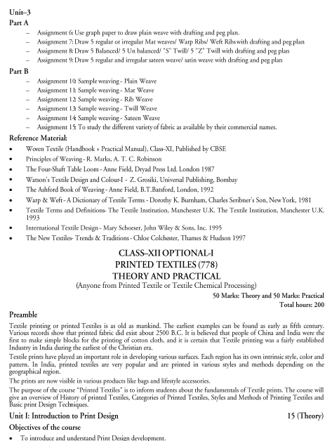  Textile Design Syllabus 