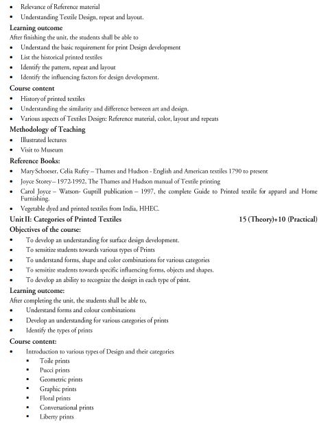  Textile Design Syllabus 