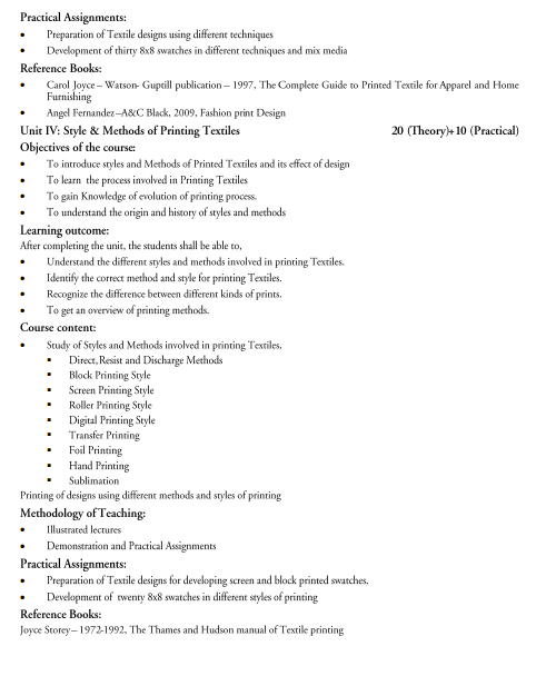  Textile Design Syllabus 