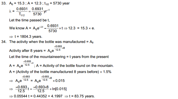 The Nucleus HC Verma Short Answer Type Solutions