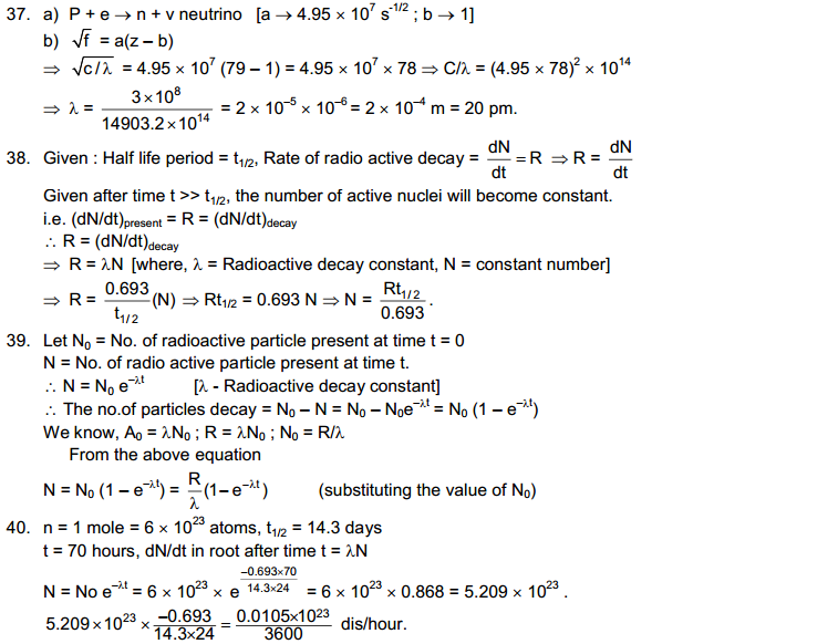 The Nucleus HC Verma Short Answer Type Solutions