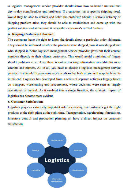  Transportation System & Logistic Management Syllabus 