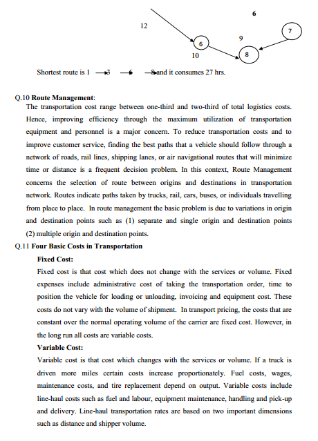  Transportation System & Logistic Management Syllabus 