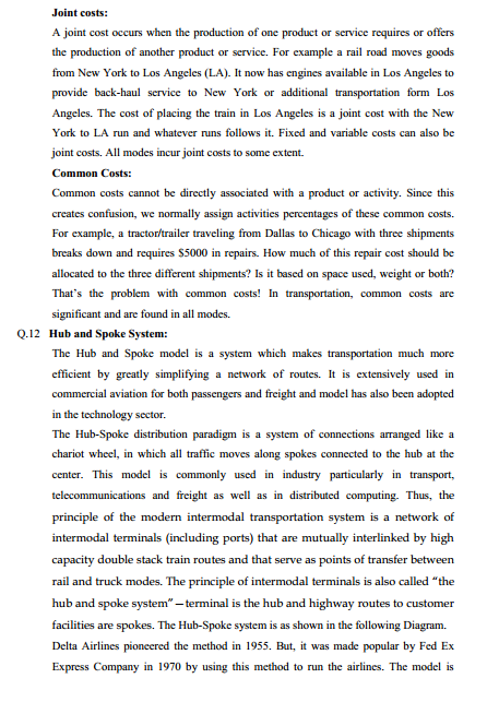  Transportation System & Logistic Management Syllabus 
