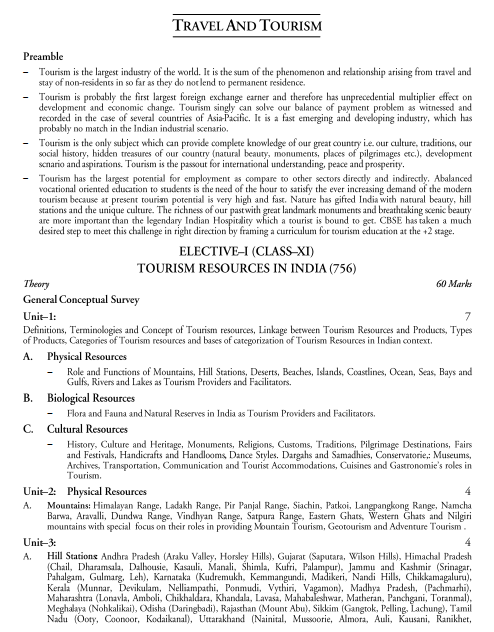  Travel and Tourism Syllabus 