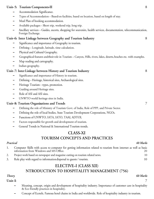  Travel and Tourism Syllabus 