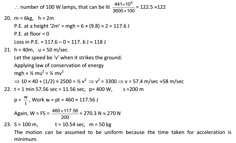Work and Energy HC Verma Concepts of Physics Solutions