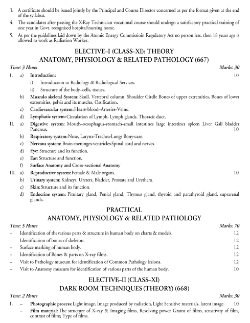  X-Ray Technician Syllabus 