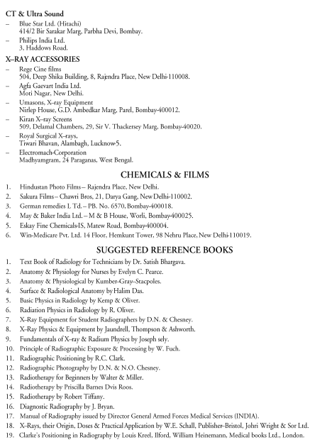  X-Ray Technician Syllabus 